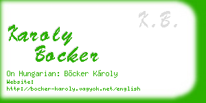 karoly bocker business card